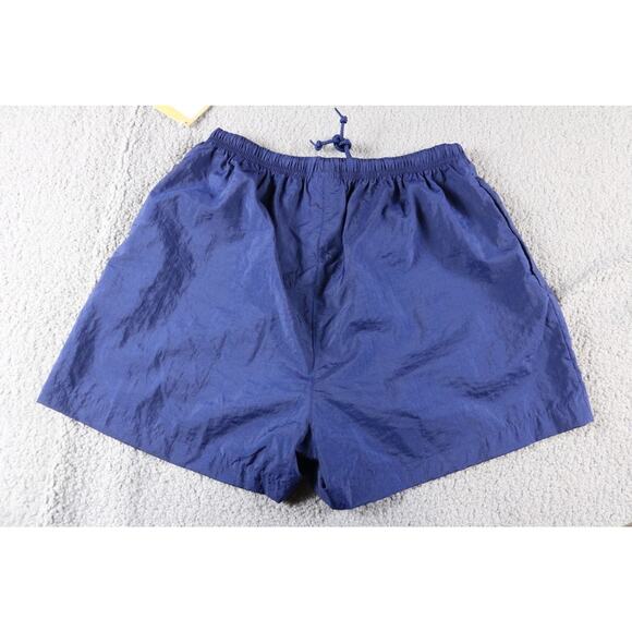 New Adidas Mens Shorts M Blue Striped Pockets Not Lined Vintage 90s Y2K - Picture 2 of 6